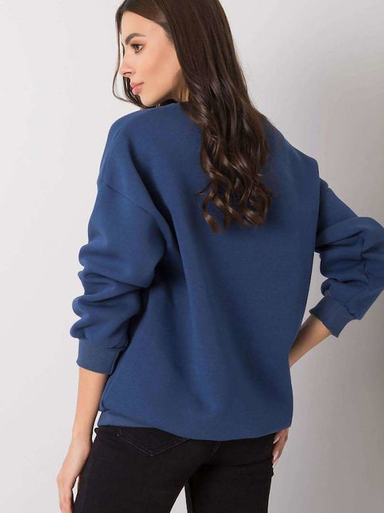 Ex Moda Women's Long Sweatshirt Navy Blue