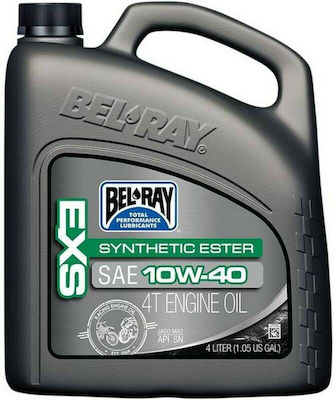 Bel-Ray EXS Synthetic Ester 4T Synthetic 10W-40 4-Stroke Motorcycle Motor Oil 4lt