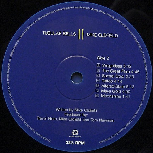 Mike Oldfield Tubular Bells II LP