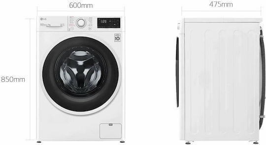 LG Πλυντήριο Ρούχων Inverter Direct Drive 7kg 1200 Στροφών F2WV3S7S0E