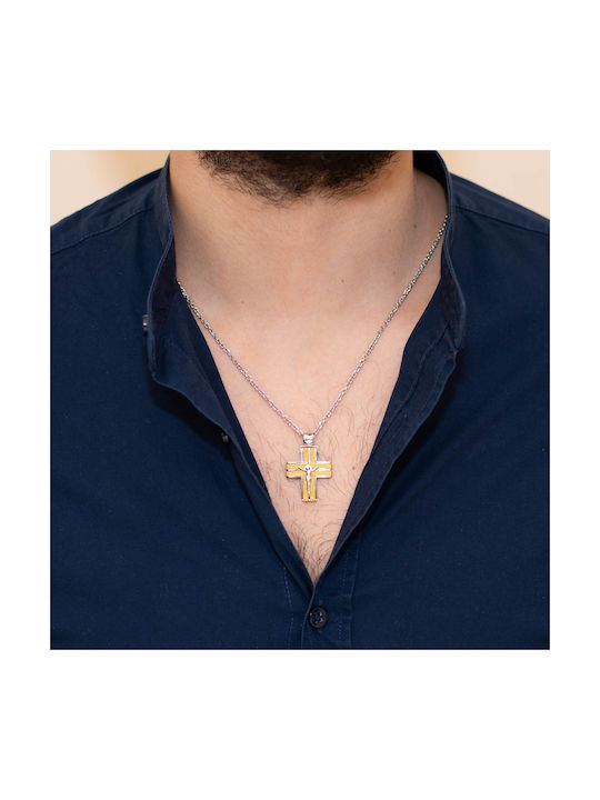 Herren Gold Kreuz 18K mit dem Gekreuzigten