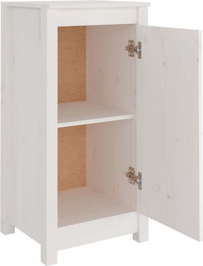 Living Room Cabinet Made of Solid Wood White 40x35x80cm