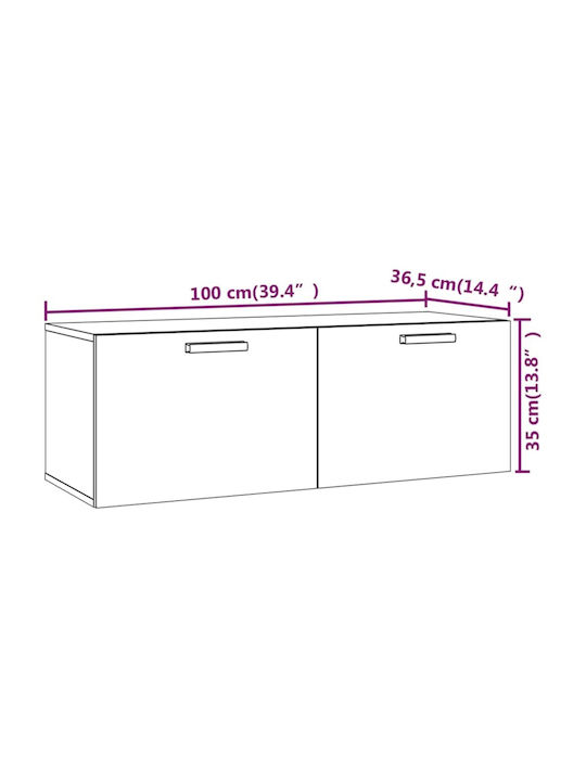 Шкаф Сив 100x36.5x35см.