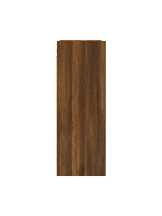 Brown Oak Wall Shelf 69.5x32.5x90cm