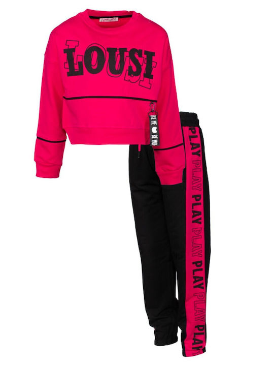 Kids Sweatpants Set Fuchsia 2pcs