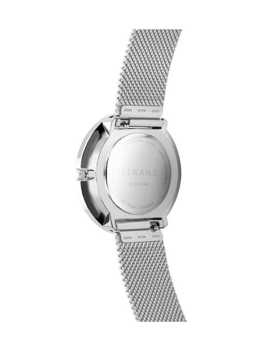 Obaku Strand Ceas de Damă cu Argintiu Brățară Metalică