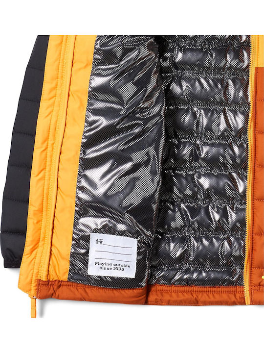 Kids' Sports Jacket Short with Hood Orange Powder Lite