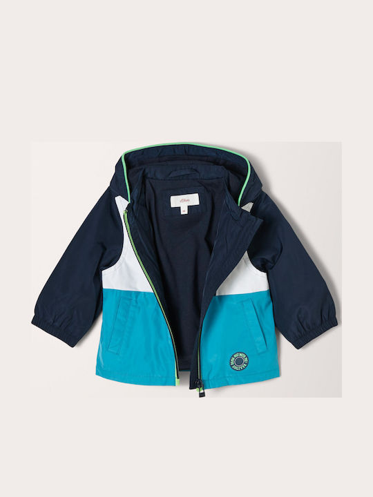 Kids' Casual Jacket Short with Hood Blue
