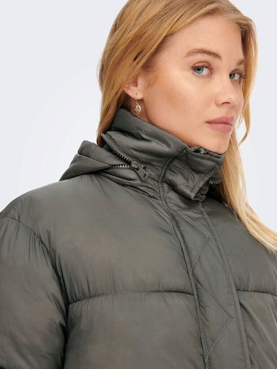 Petra Μακρύ Γυναικείο Puffer Μπουφάν για Χειμώνα Falcon