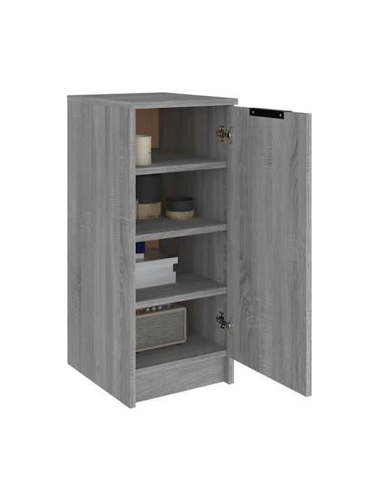 Wooden Shoe Organizer with 4 Shelves Grey 30x35x70cm