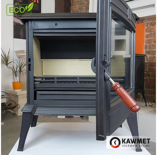 Kawmet Premium Athena S12 Eco Cast Iron Wood Stove 12.3kW Black