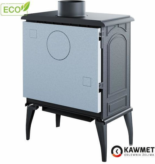 Kawmet Premium Selena S14 Eco Μαντεμένια Ξυλόσομπα 6.5kW Μαύρη