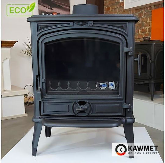 Kawmet Premium Selena S14 Eco Μαντεμένια Ξυλόσομπα 6.5kW Μαύρη