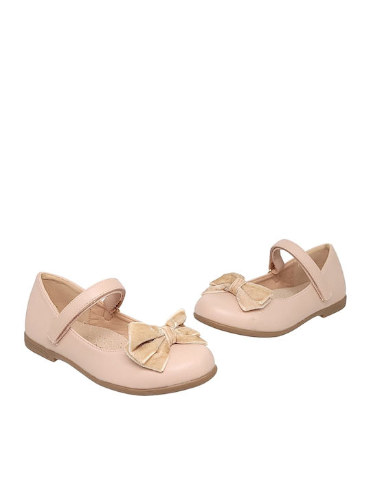 Kids Ballerinas with Hoop & Loop Closure Pink