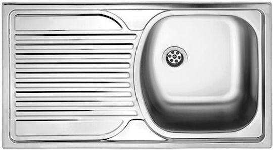 Fortinox Slender 24100 107-24100-110 24100-110 Drop-In Chiuvetă Inox Satinat L78.5xW44.5cm Argintiu