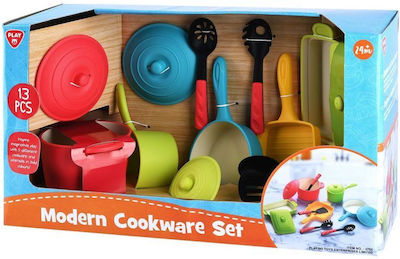 Playgo Cooking Toy / Kitchen Utensils Modern Cookware 13pcs