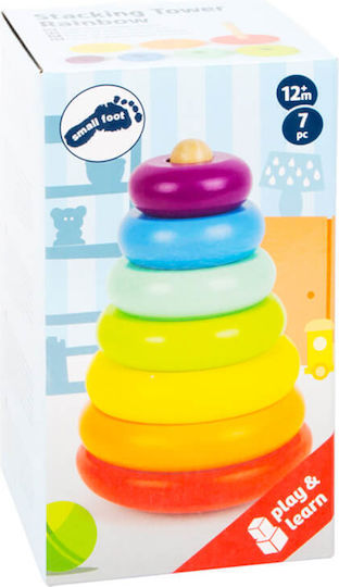 Small Foot Stacking Toy Rainbow Stacking Tower made of Wood for 12++ Months