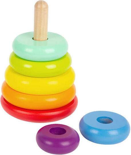 Small Foot Stacking Toy Rainbow Stacking Tower made of Wood for 12++ Months