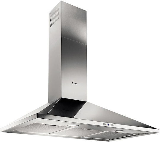 Pyramis Τετράγωνος Plus Classic Απορροφητήρας Καμινάδα 90cm Inox