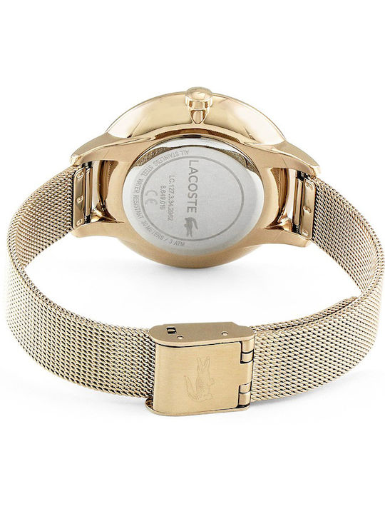 Lacoste Cannes Ceas de Damă cu Rose Gold Curea din Piele