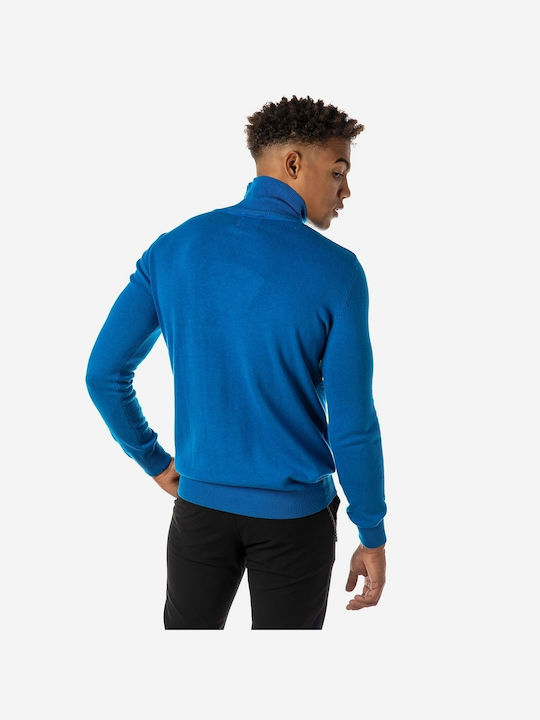 Camaro Men's Long Sleeve Sweater Turtleneck Blue