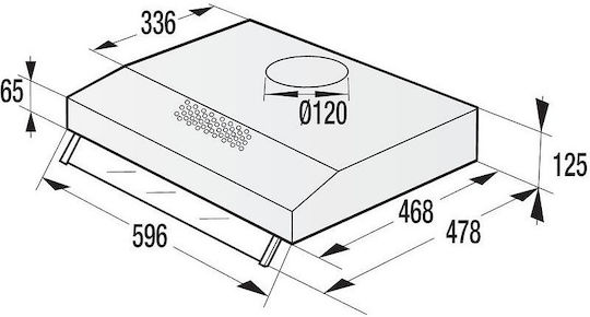 Gorenje WHU629EW/S Ελεύθερος Απορροφητήρας 60cm Λευκός