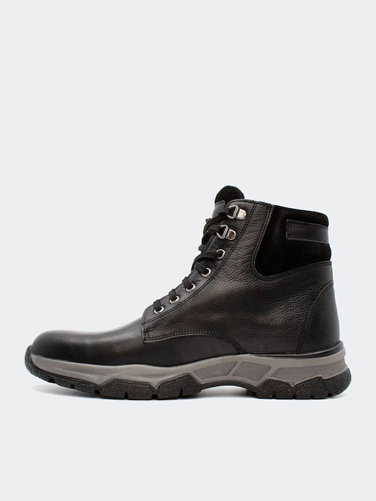 Leder Schwarz Herrenstiefel