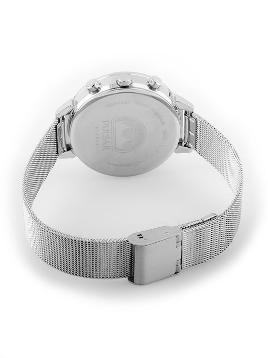 Pulsar Women's Watch Chronograph with Silver Metal Bracelet