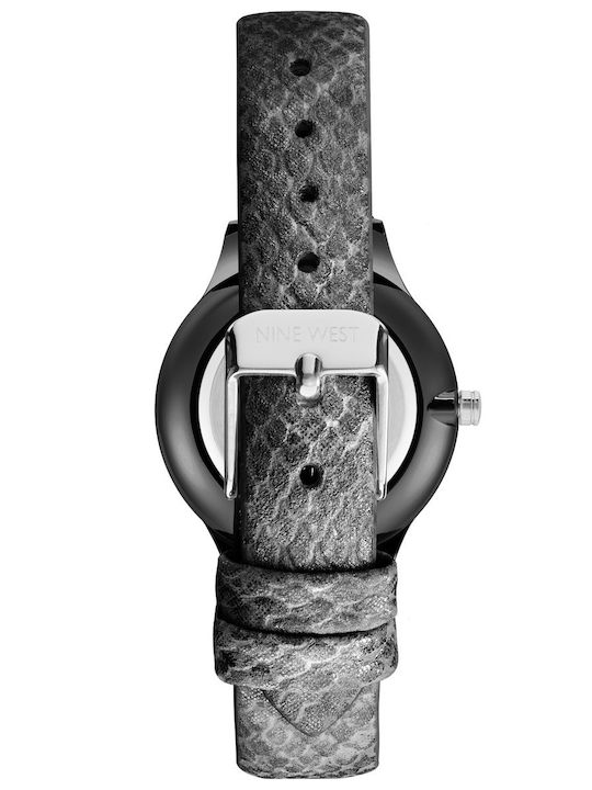 Nine West Ceas de Damă cu Negru Curea din Piele