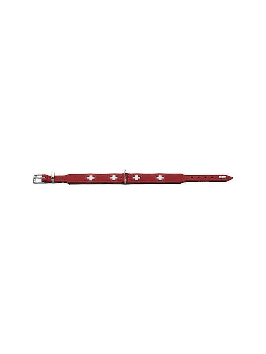 Hunter Swiss Dog Collar Leather In Red Colour 47 - 54cm