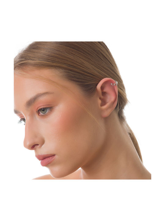 Oxzen Cercei Ear Cuff din Argintiu cu Pietre