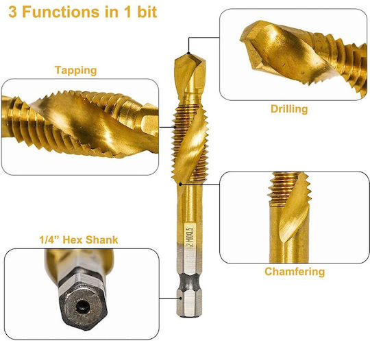 13020027 Tap Wrenches Titanium Set 6pcs