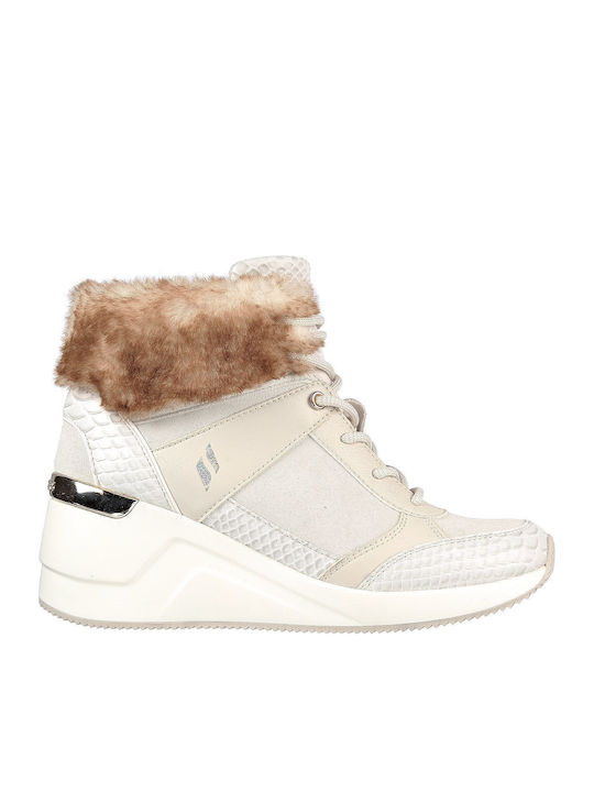 Wild Intuition Women's Ankle Boots Platform & Fur White