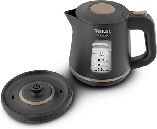 Tefal Includeo Βραστήρας 1lt 1800W Μαύρος