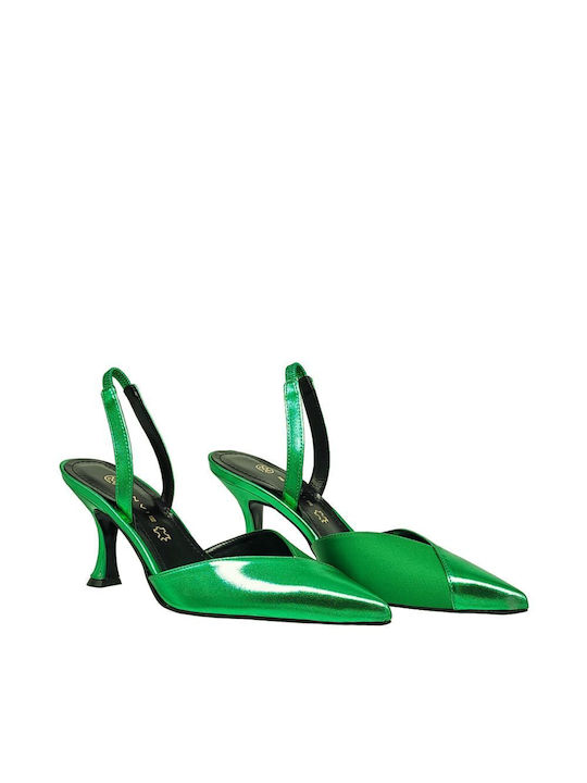 Envie Shoes Green Heels with Strap