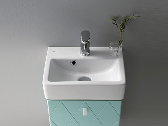 Cerastyle Επικαθήμενος Νιπτήρας Πορσελάνης 37x28x10cm Λευκός