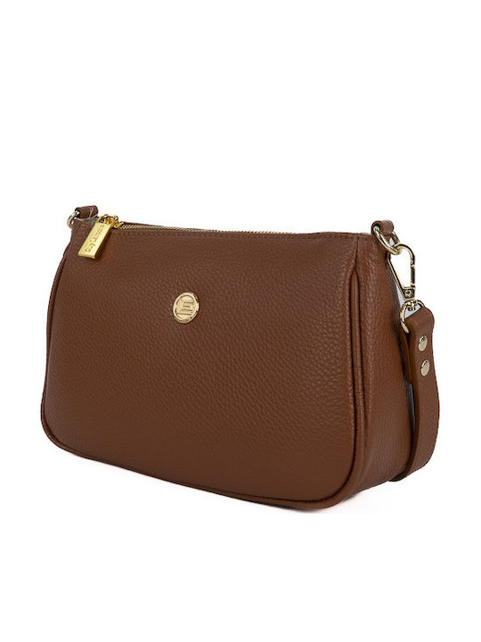 Leather Women's Bag Shoulder Tabac Brown