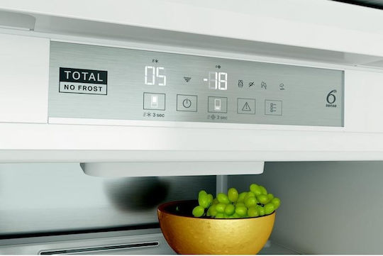 Whirlpool Εντοιχιζόμενος Ψυγειοκαταψύκτης 250lt Total NoFrost Υ177xΠ54xΒ54.5εκ. Λευκός WHC18 T573