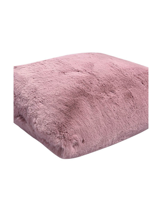 Madi Διακοσμητική Μαξιλαροθήκη Pelage από Γούνα Pink 45x45εκ.