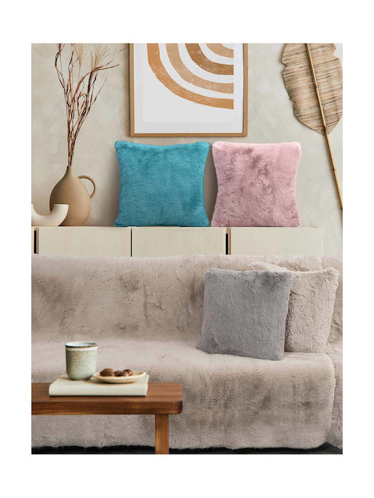 Madi Μαξιλάρι Καναπέ Pelage από Γούνα Beige 45x45εκ.