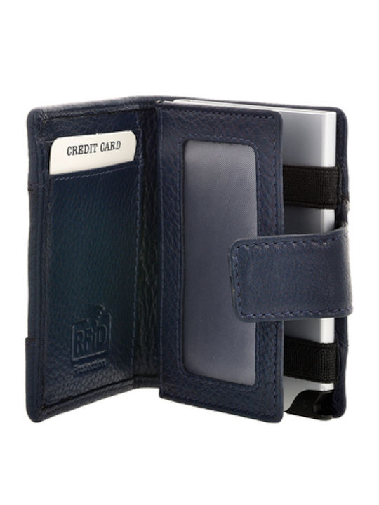 Visetti Leather Men's Wallet Cards Blue