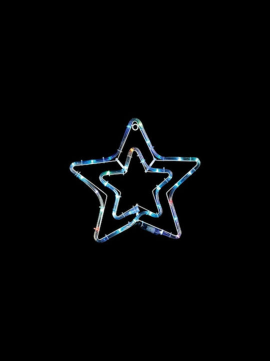 TnS Plastic Illuminated Christmas Decorative Pendant Star 55x55cm with Program
