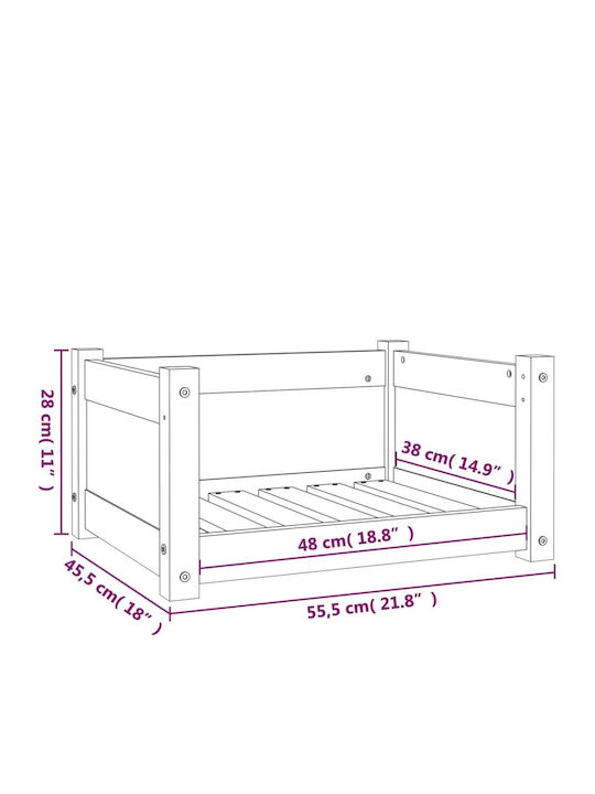 vidaXL Sofa Dog Bed Honey 55.5x45.5cm