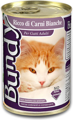 Bundy Adult Wet Food for Adult Cats In Can with Poultry 3pcs 400gr