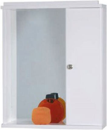 Drop 6KLR050WH 30-16-455-L Καθρέπτης με Ντουλάπι, Ράφι & Υποδοχή Λαμπτήρα 50x60см Left Cabinet