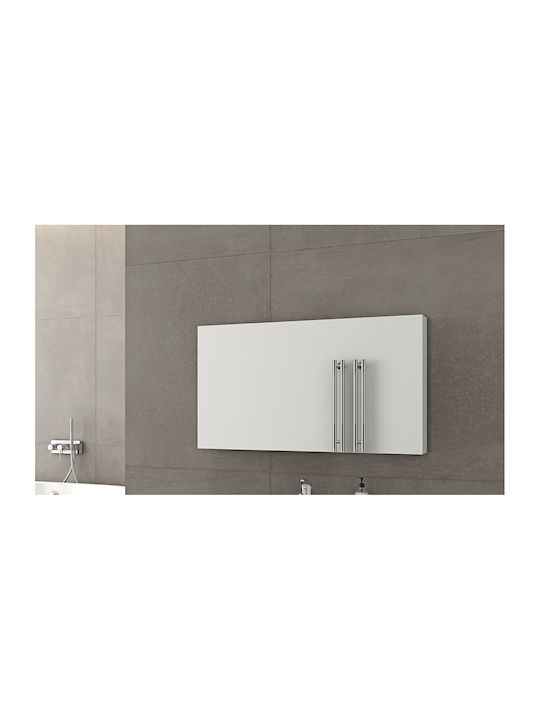 Drop Rectangular Bathroom Mirror made of Particle Board 88x50cm White