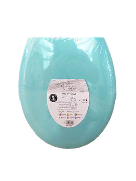13837 Toilettenbrille Kunststoff 45x37cm Blau