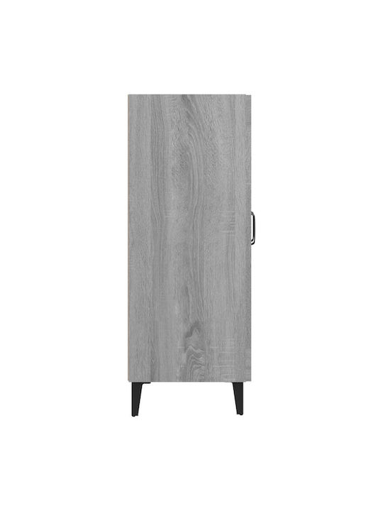 Living Room Display Cabinet from Particle Board with Windowed Grey 69.5x34x90cm
