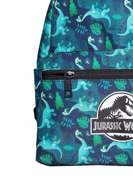 Difuzed Jurassic Park School Bag Backpack Kindergarten Blue with Water Bottle Holder