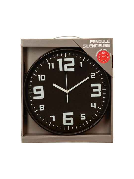 5Five Silent Ceas de Perete Plastic Negru Ø30cm